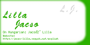 lilla jacso business card